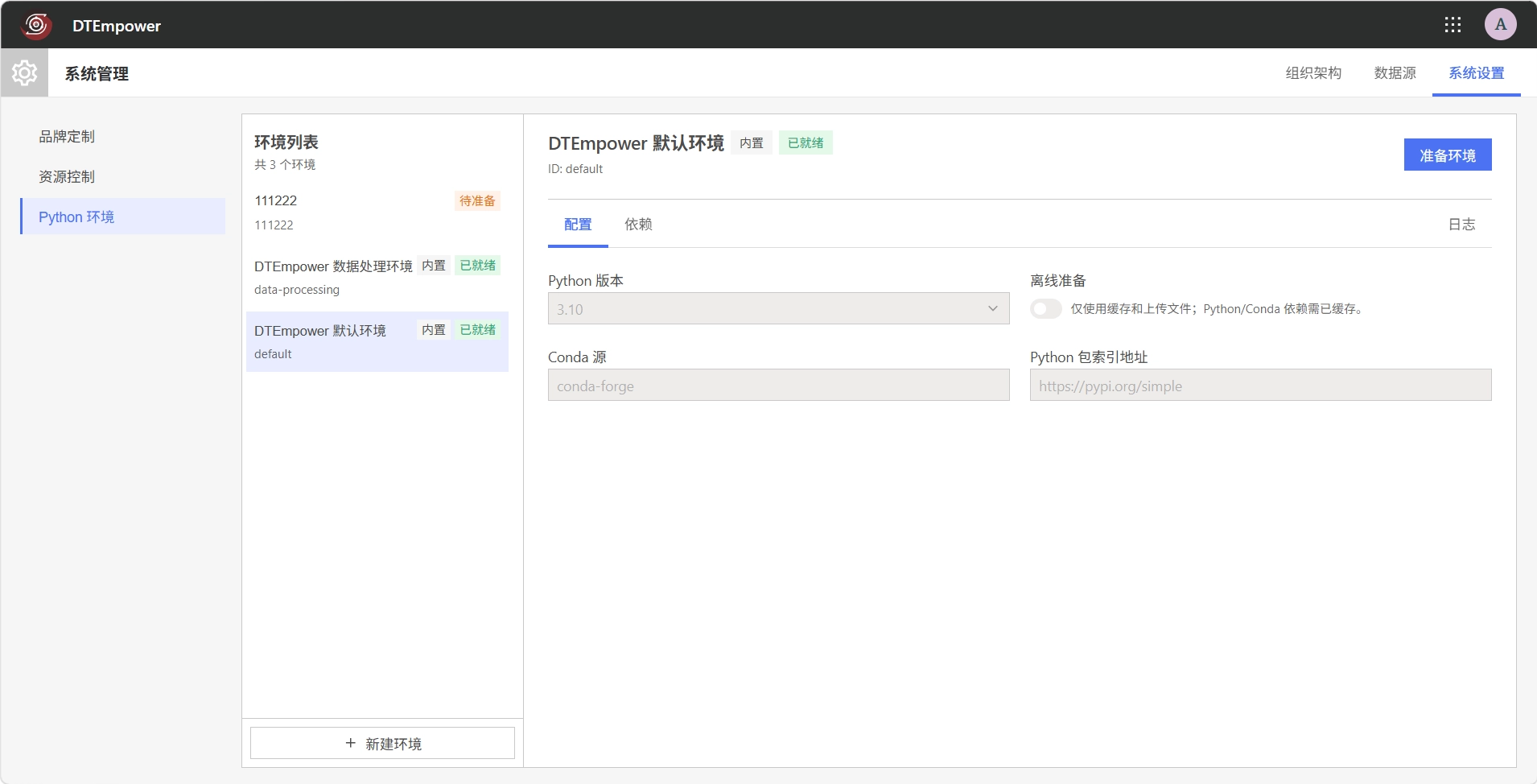 Python 环境列表与配置