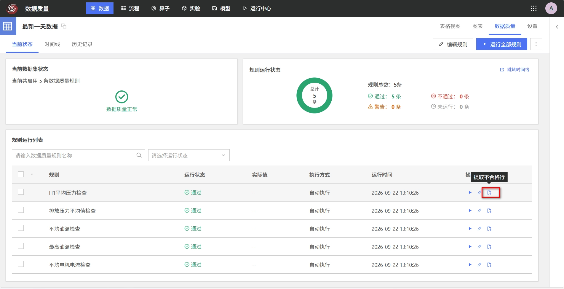 提取逐条校验规则的不合格行