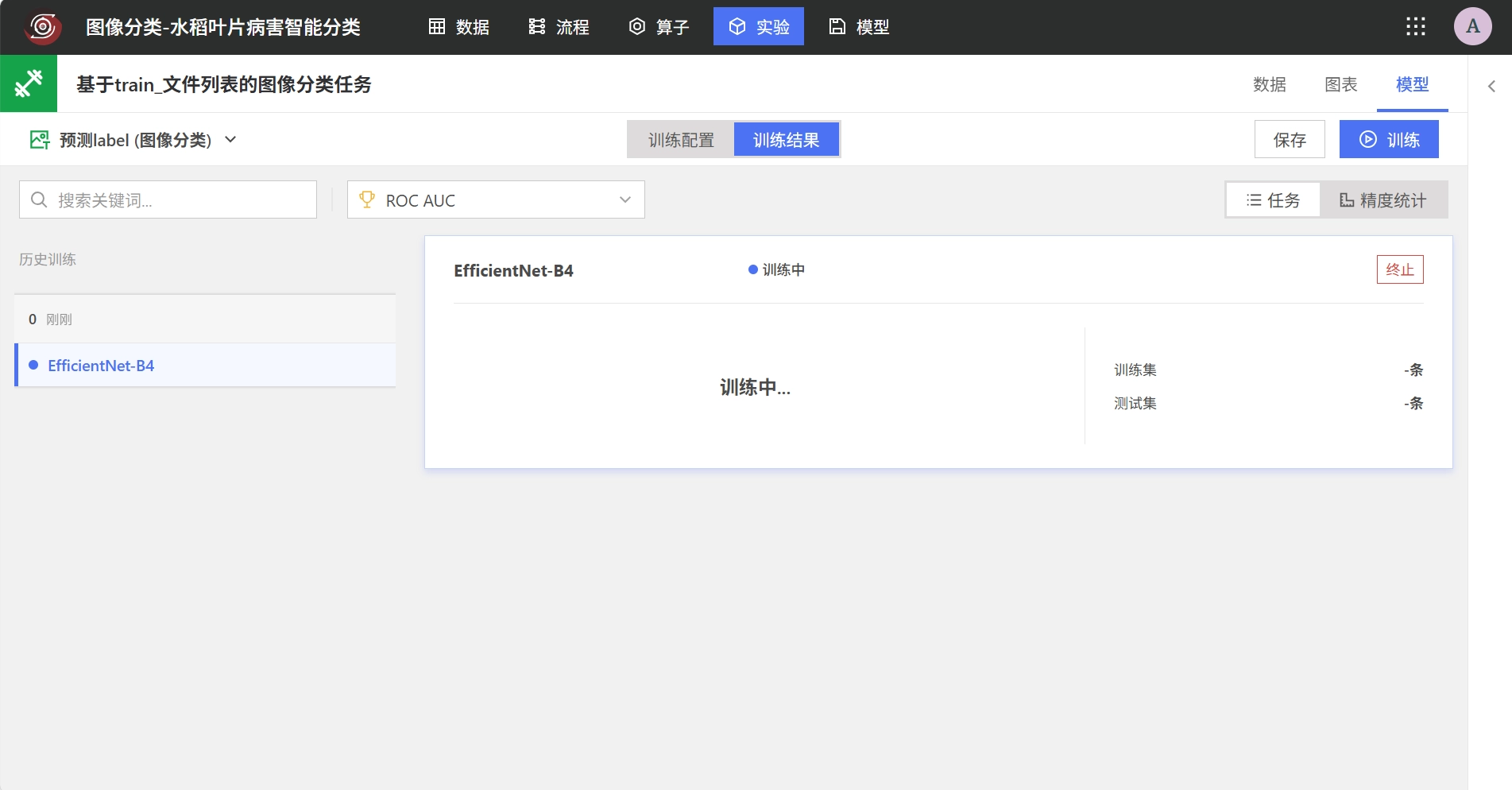 查看模型训练状态