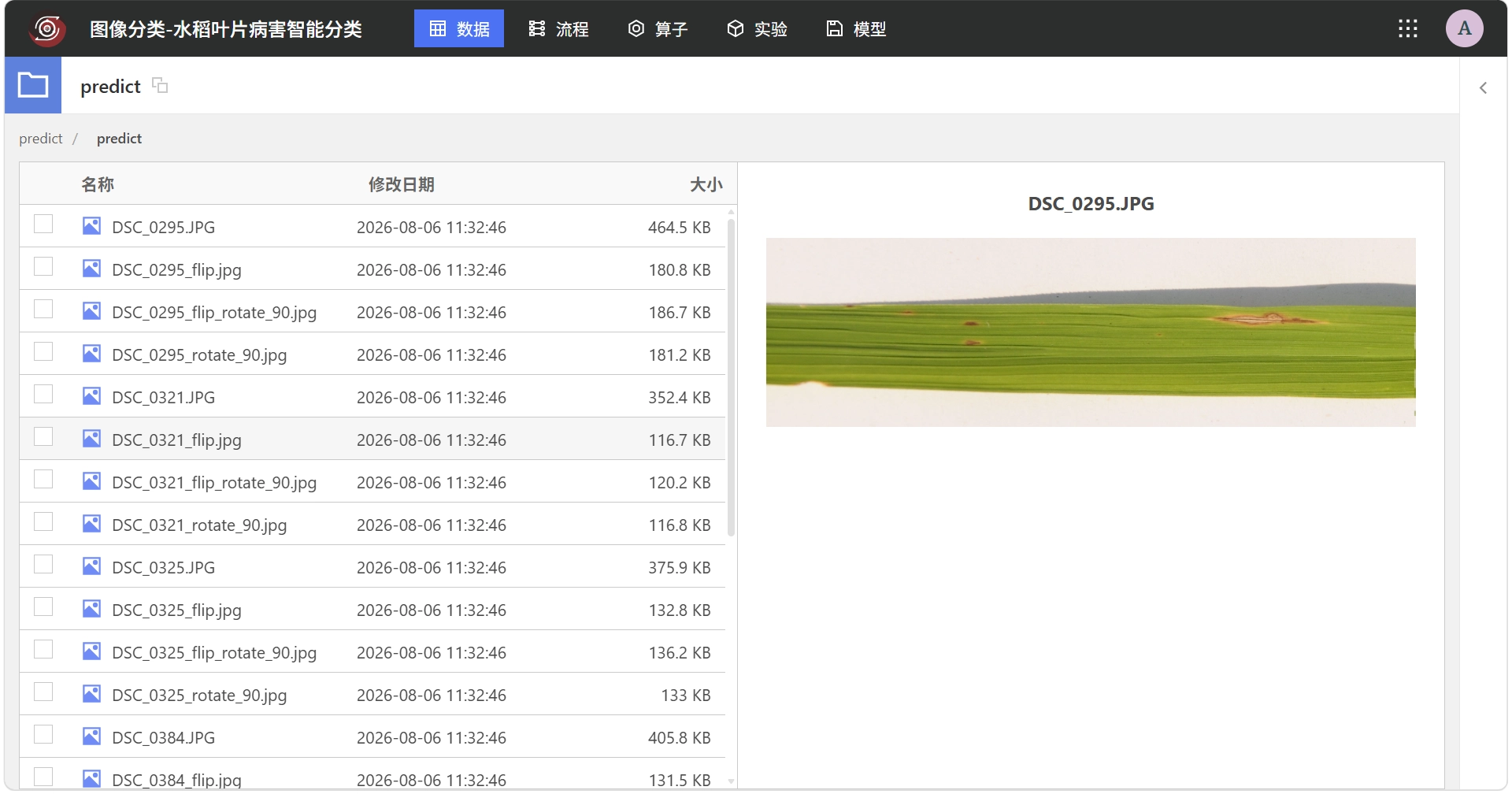 查看待预测叶片图像