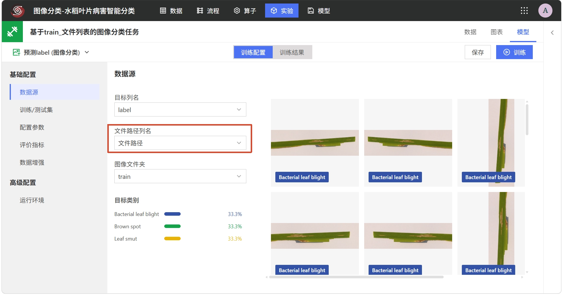 确认图像路径和类别预览
