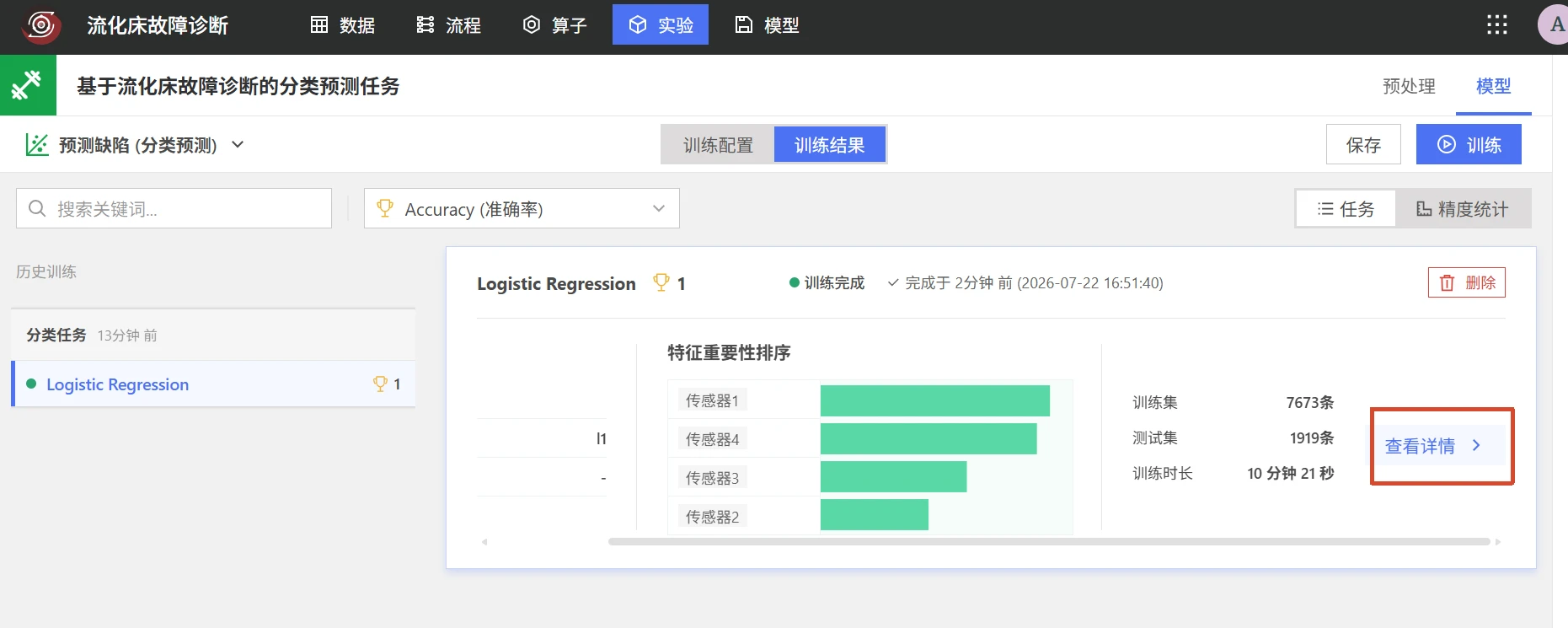 流化床故障诊断：模型评估