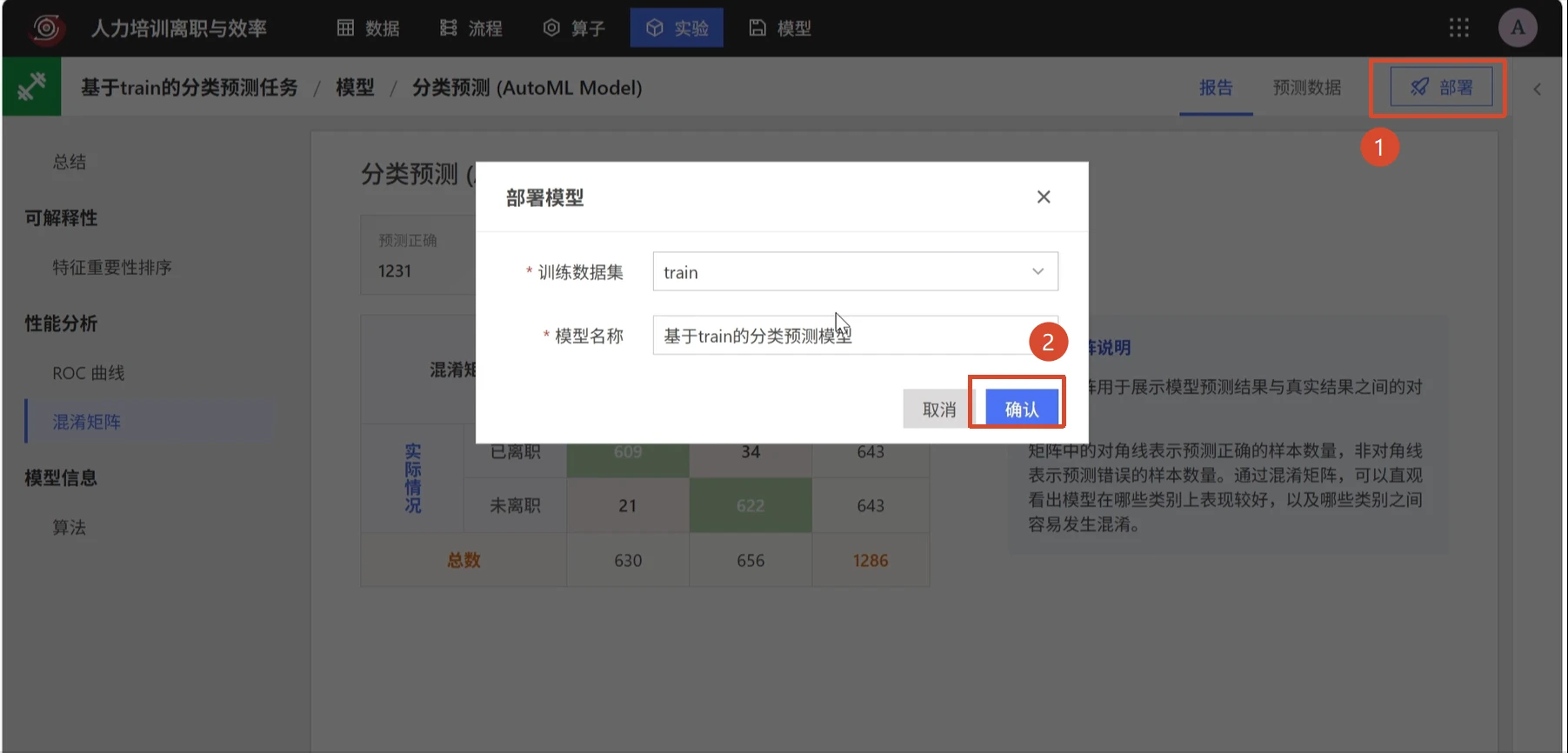 人力资源离职风险分类预测：模型部署