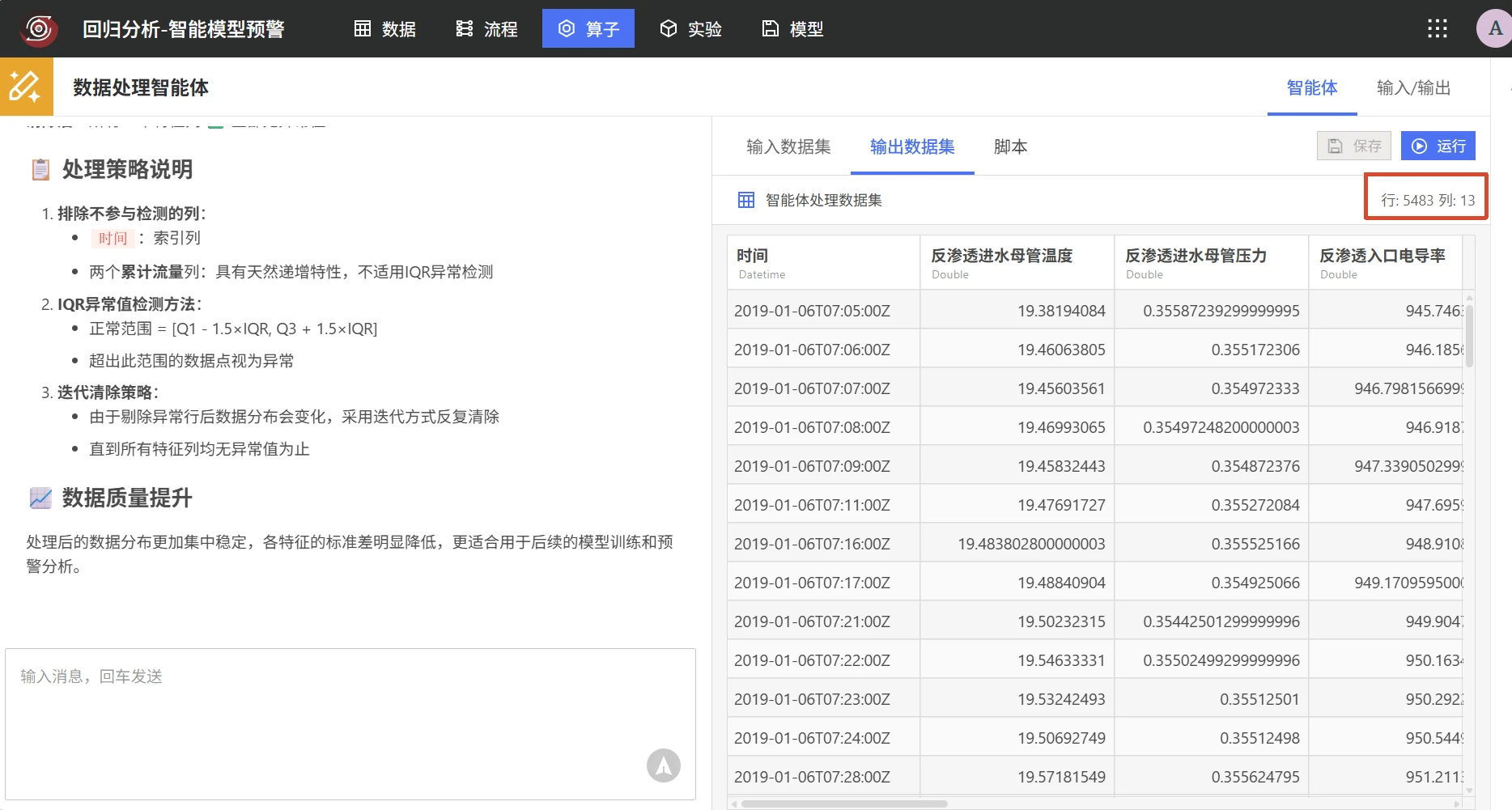反渗透智能预警：数据预处理